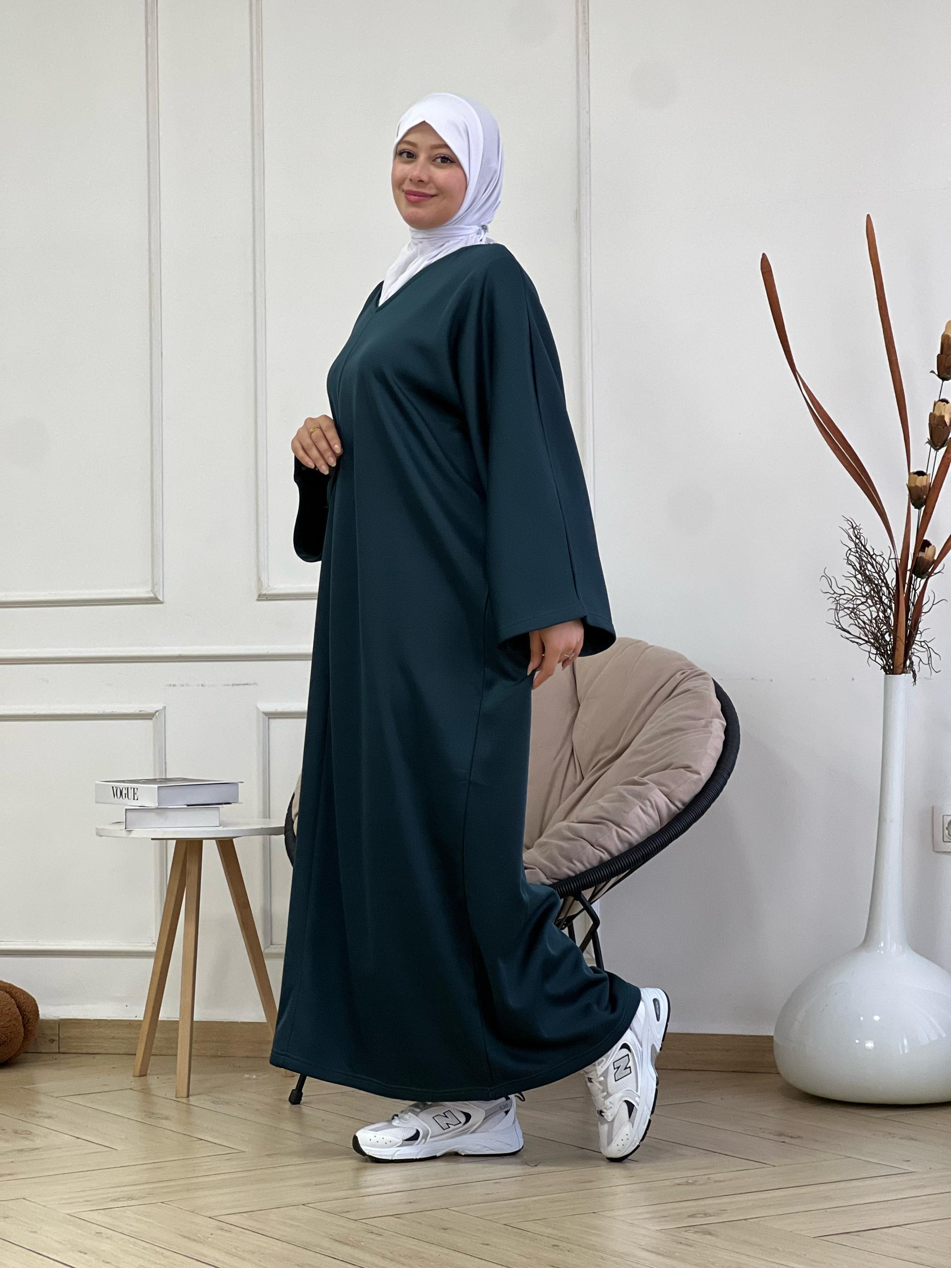 Robe Sweat en vert pétrole